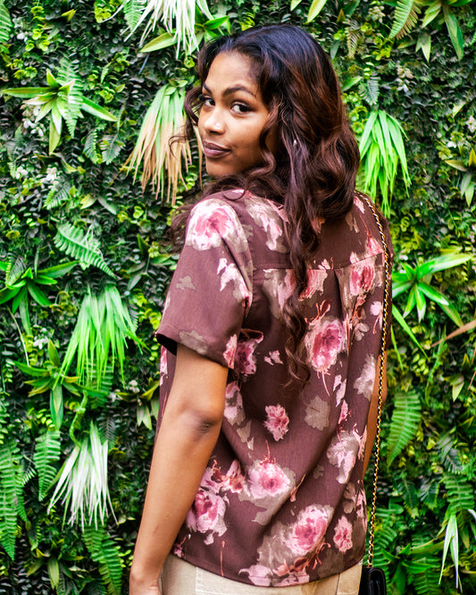 Auburn Floral Short Sleeve Shirt