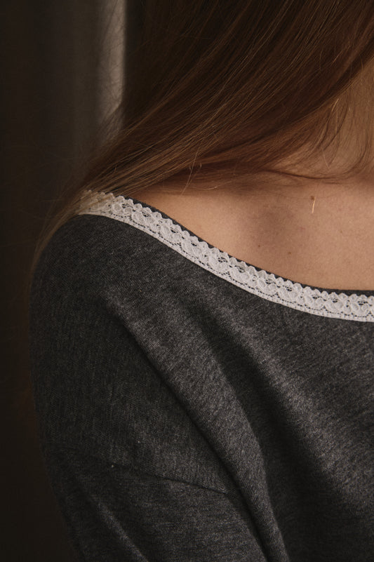 Grey Cotton Knit Kelly Pyjamas