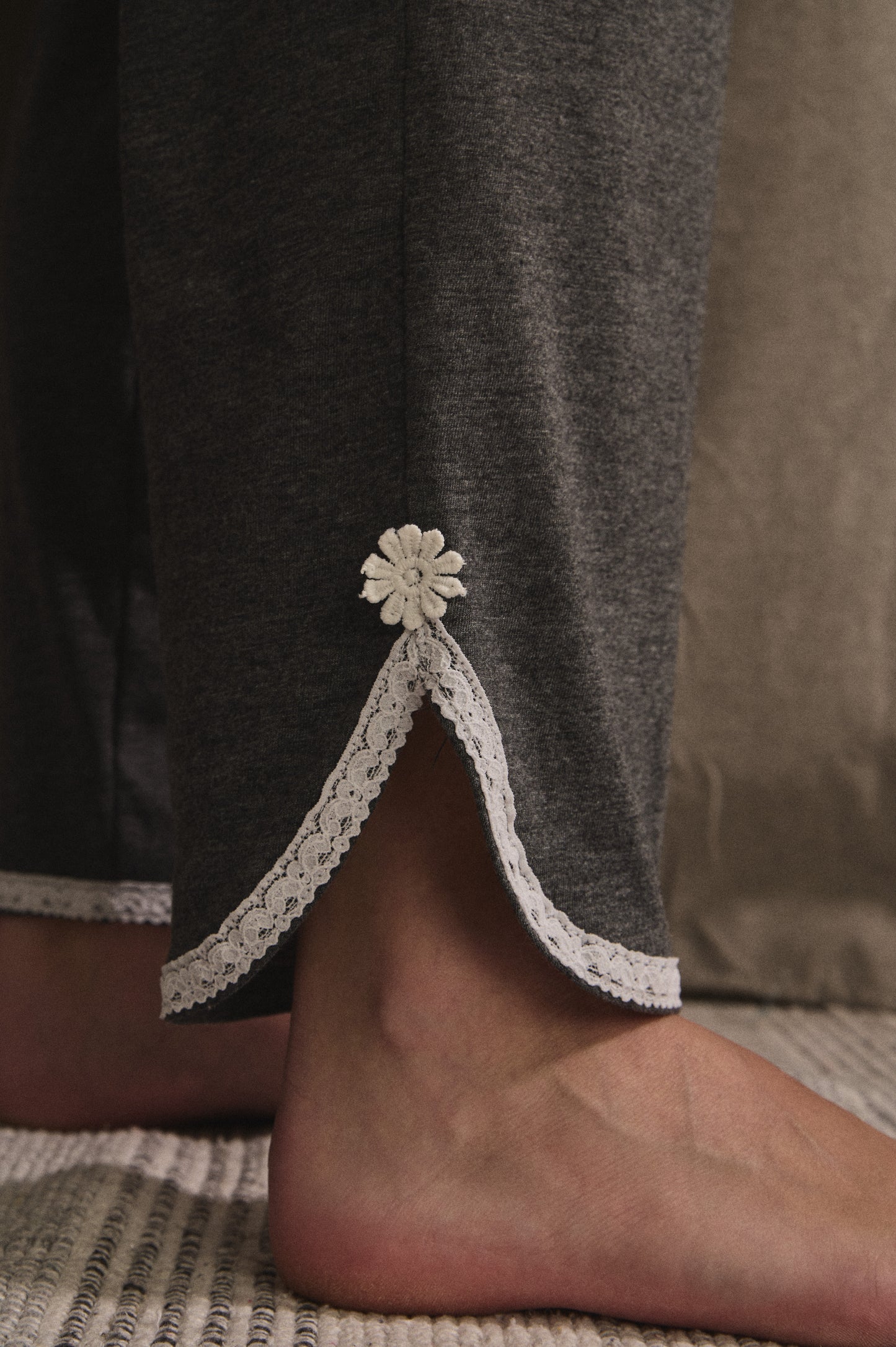 Grey Cotton Knit Kelly Pyjamas